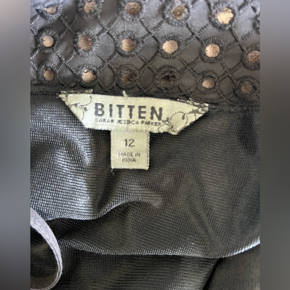 Bitten by Sarah Jessica Parker Black Midi Dress Size 12 - Picture 6 of 7